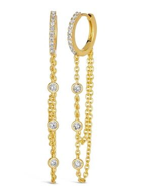 Anna Zuckerman Huggie Drop Earrings